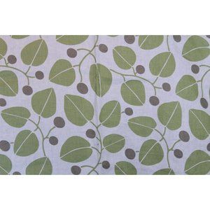 P/Kaufmann Green Leaf Fabric Appx 58" W x 62" L   1.7 Yds Green White
